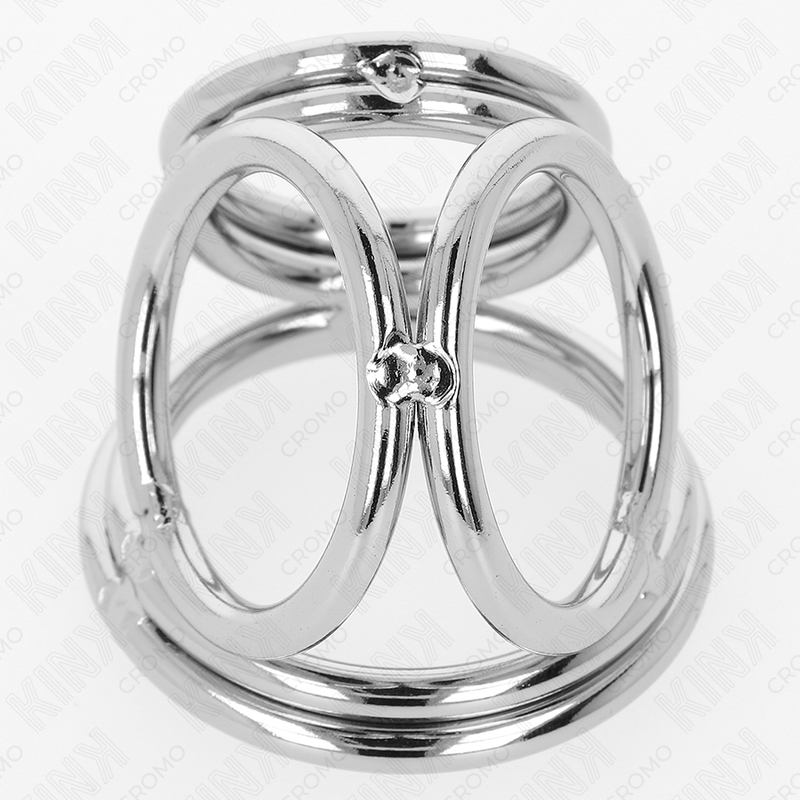 KINK triple chrome metall penisring 3.8 cm till 5 cm