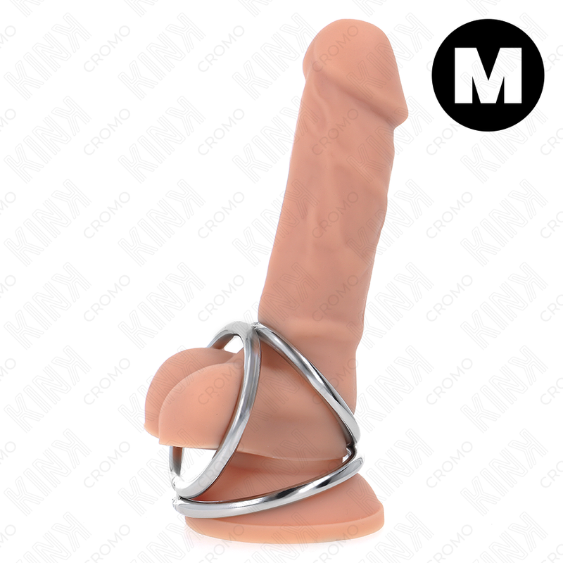 KINK Triple Chrome Metal Penis Ring 3.8 cm till 5 cm