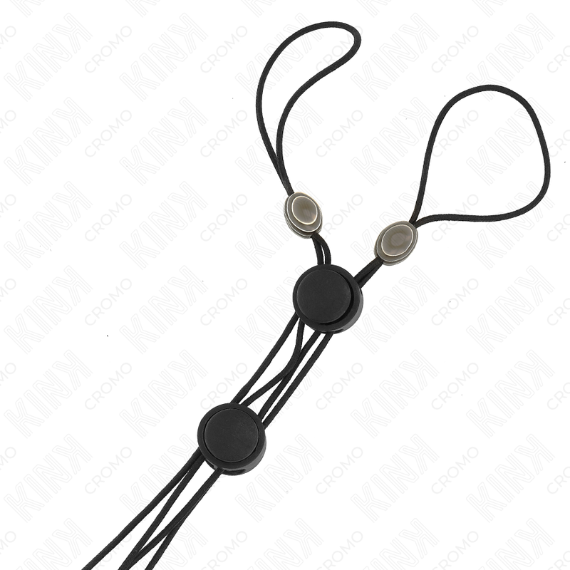 KINK - Svarta Detaljer Nipple Clamps med Svart Elastik
