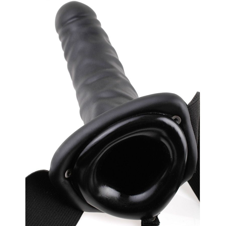 FETISH FANTASY SERIES 19 cm vibrerande hålstrap-on i svart