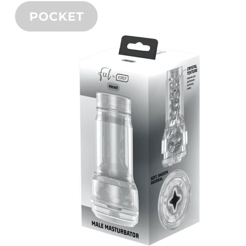 Kiiroo Feel Pocket Stroker Crystal, transparent masturbator