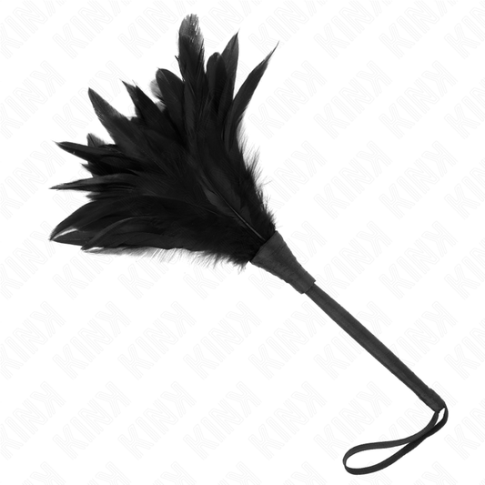 KINK hornformad kittelfjäder 36 cm i svart
