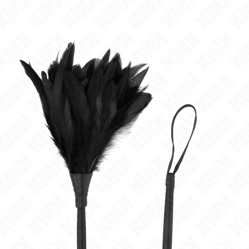 KINK hornformad kittelfjäder 36 cm i svart