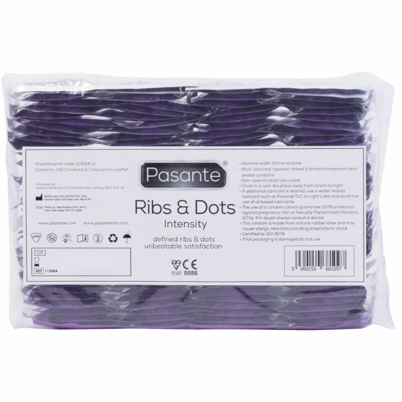Pasante Ribb & Prickar kondomer 144 enheter