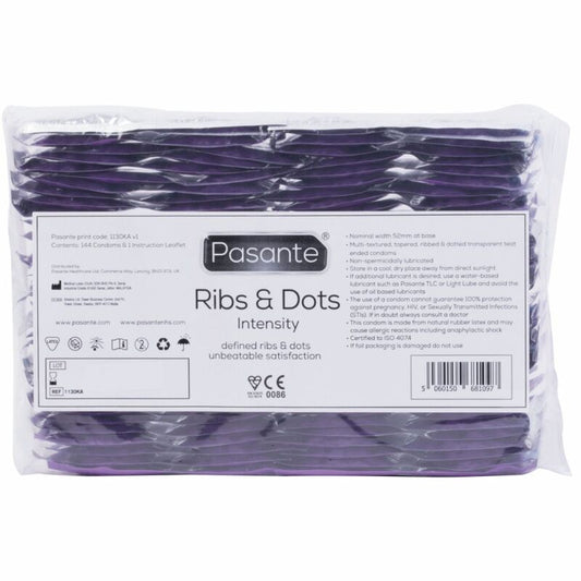 Pasante Ribb & Prickar kondomer 144 enheter