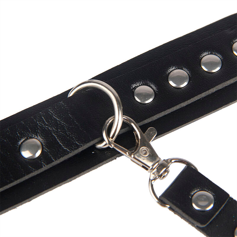 SUBBLIME - 953690 Handfängsel med Bondagebälte Svart One Size