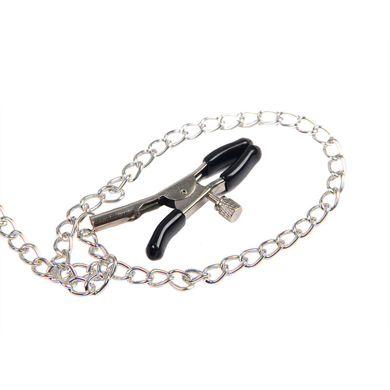 SUBBLIME - 953720 Bondage Läderremmar Bröstklämmor Svart One Size