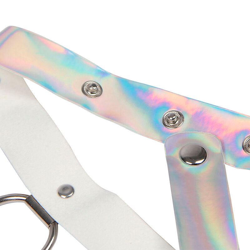 SUBBLIME - 953737 Bröstsele med ringar och kedjor Silver One Size