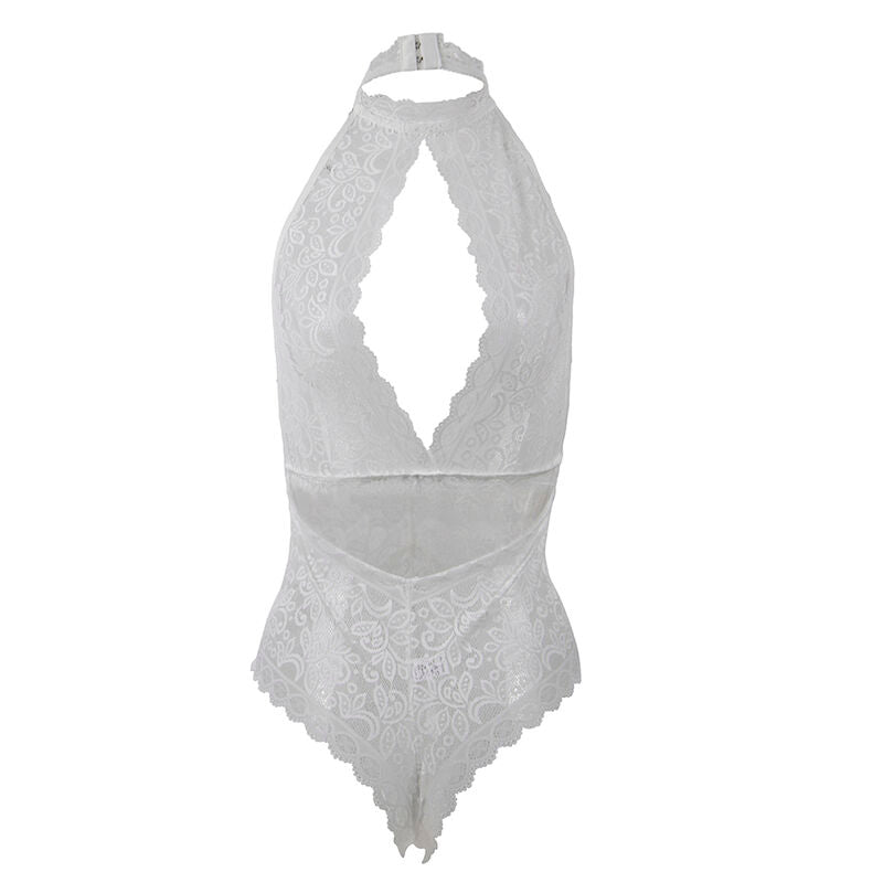 Sublime Lace Bodysuit i vitt, storlek L/XL