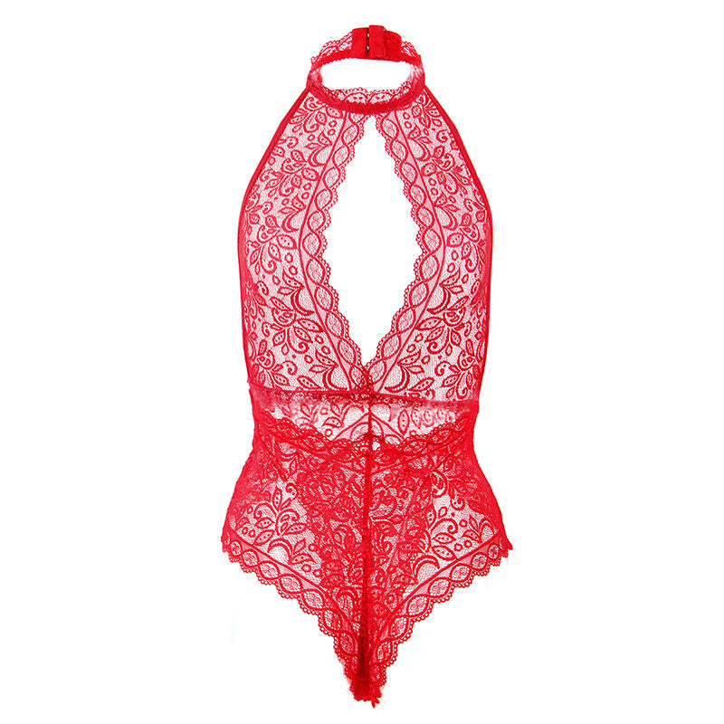 SUBBLIME öppen cup bodysuit i röd färg för kvinnor