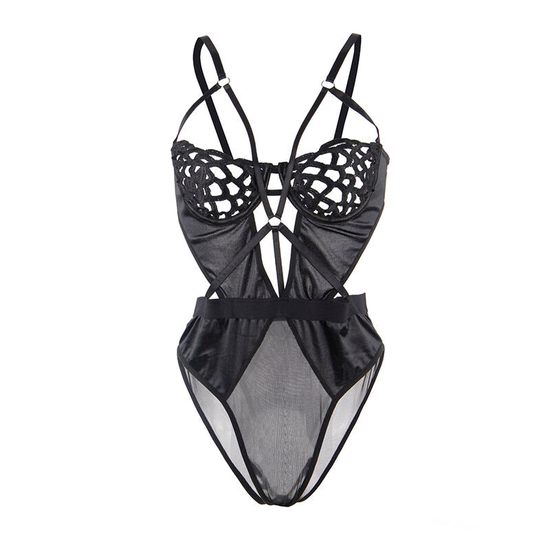 Svart sexig spetsbodysuit från SUBBLIME i storlek S/M