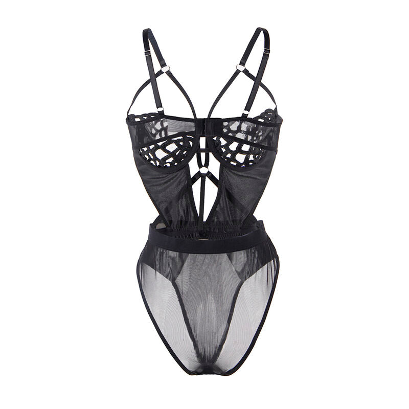 Svart sexig spetsbodysuit från SUBBLIME i storlek S/M