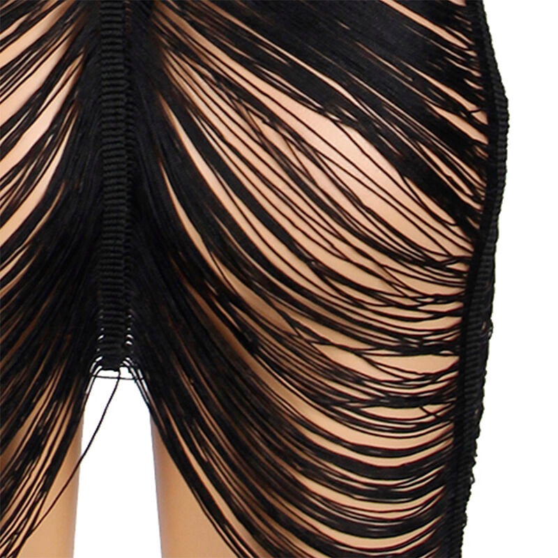 SUBBLIME strappy dress och thong i svart för kvinnor