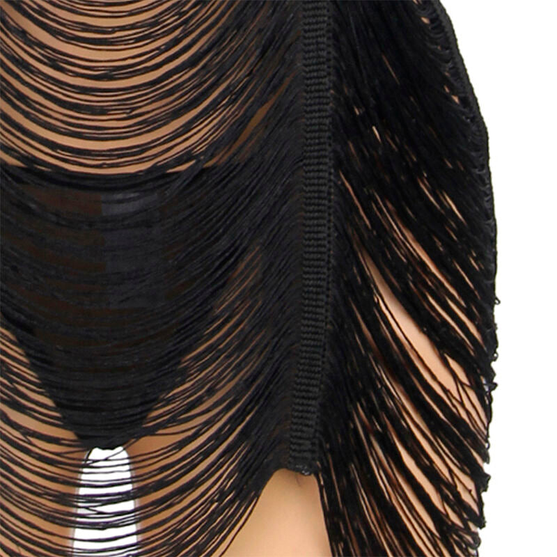 SUBBLIME strappy dress och thong i svart, storlek L/XL