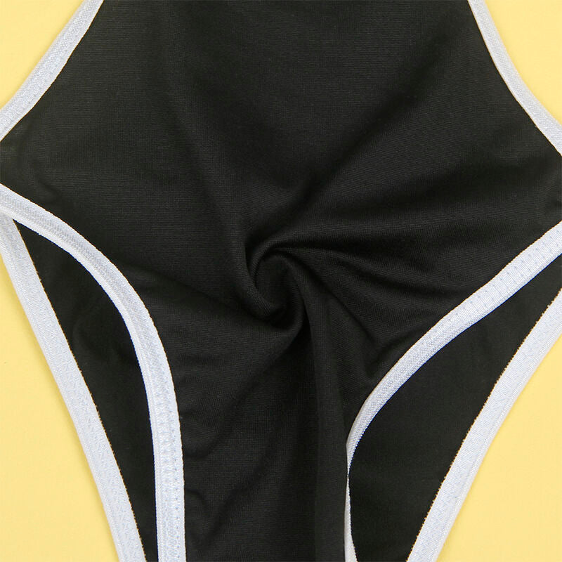 Sexigt städerskekostym i svart och vitt L/XL