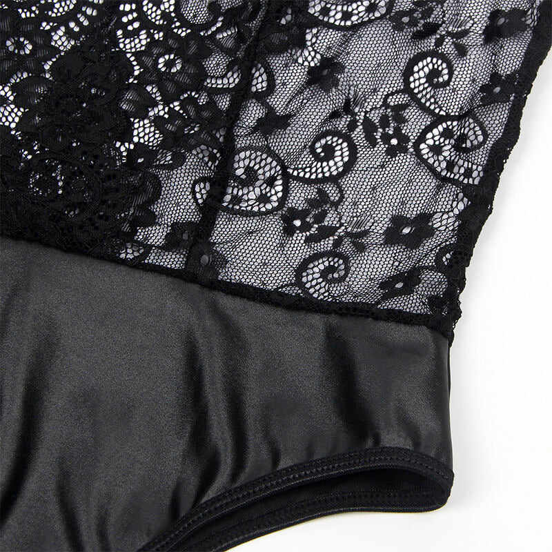Sublime sexy body med strumpband i svart för kvinnor