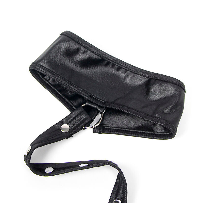 SUBBLIME - 954406 LÄDER BONDAGE KLÄNNING SVART S/M