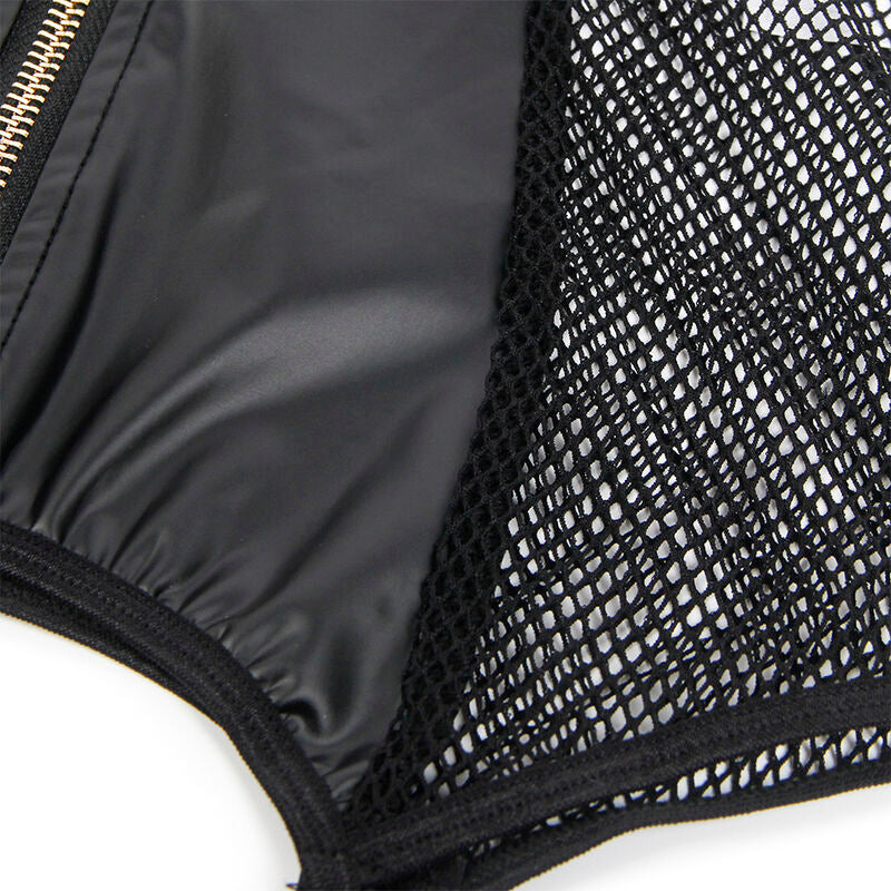 Sublime sexy mesh klänning i läder svart L/XL