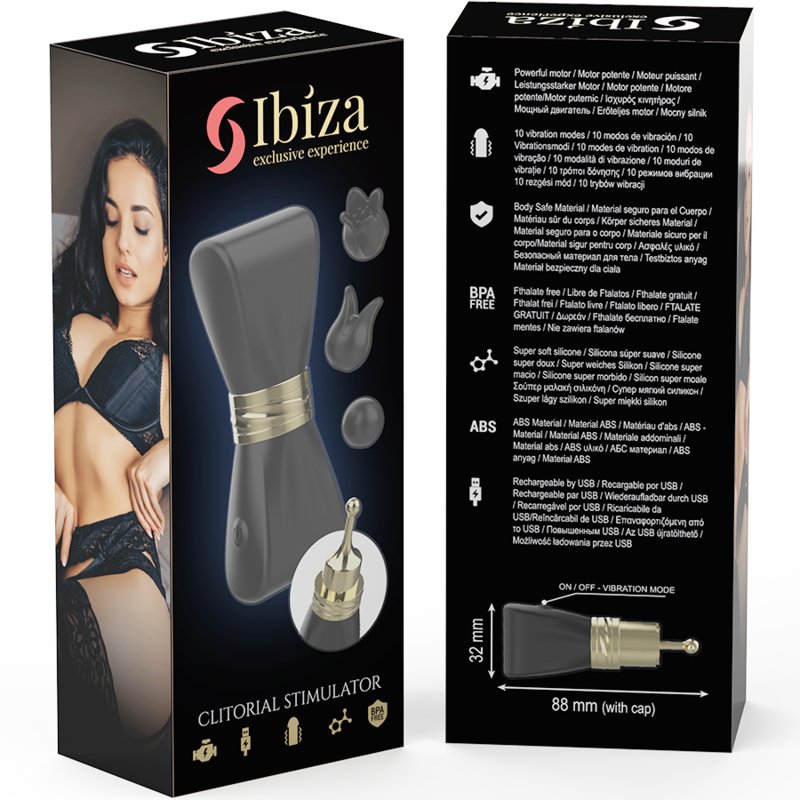 IBIZA klitorisstimulator med tre huvuden i bågform