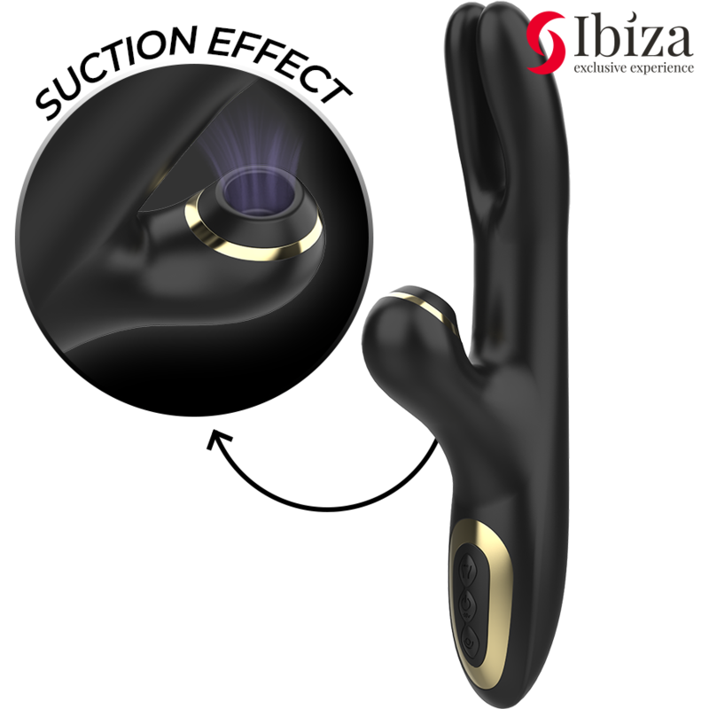 IBIZA Double Clamping vibrator i svart