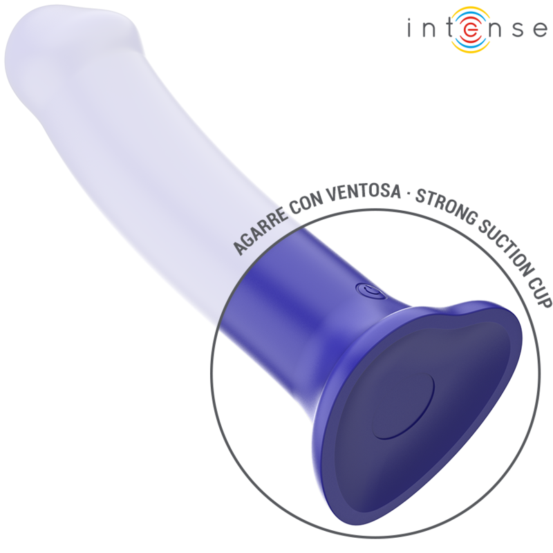 INTENSE - VICTORIA Vibrator med Sugkopp 10 Vibrationslägen Mörkblå Fjärrkontroll