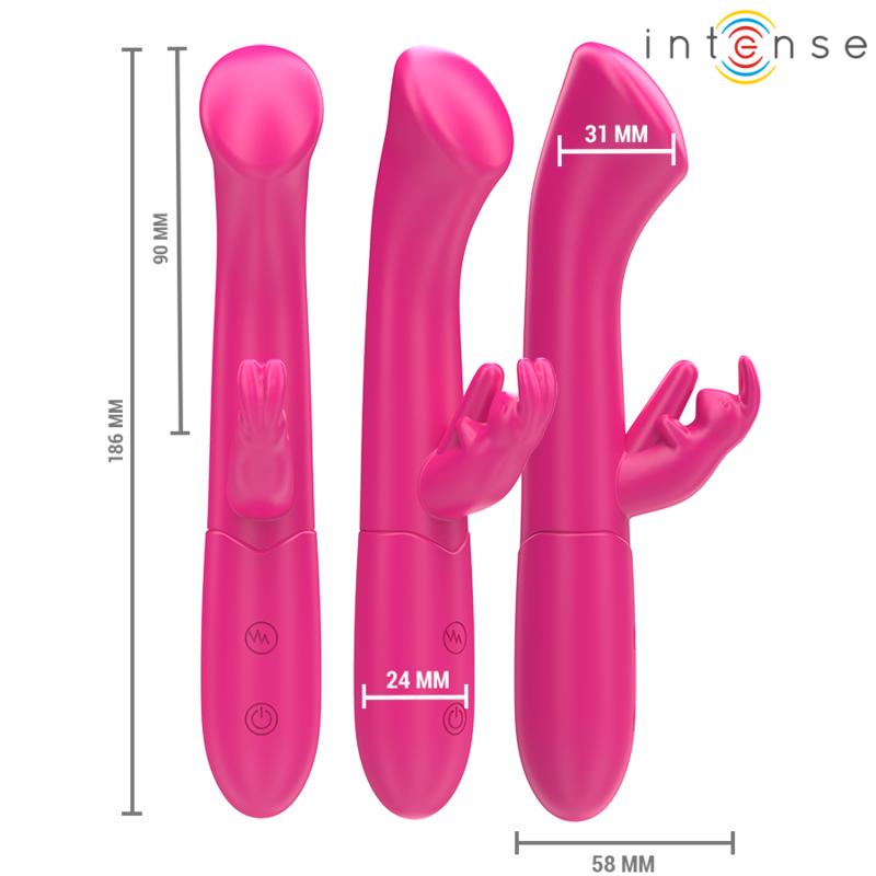 INTENSE - JULIETA RABBIT VIBRATOR 18,6 CM 10 VIBRATIONER PINK