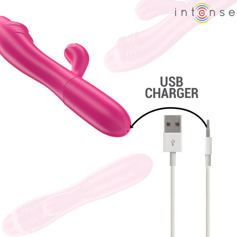 IVY flexibel vibrator rosa med stimulerande tunga