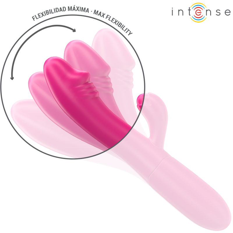 IVY flexibel vibrator rosa med stimulerande tunga