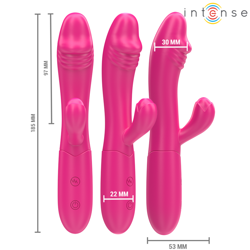 IVY flexibel vibrator rosa med stimulerande tunga