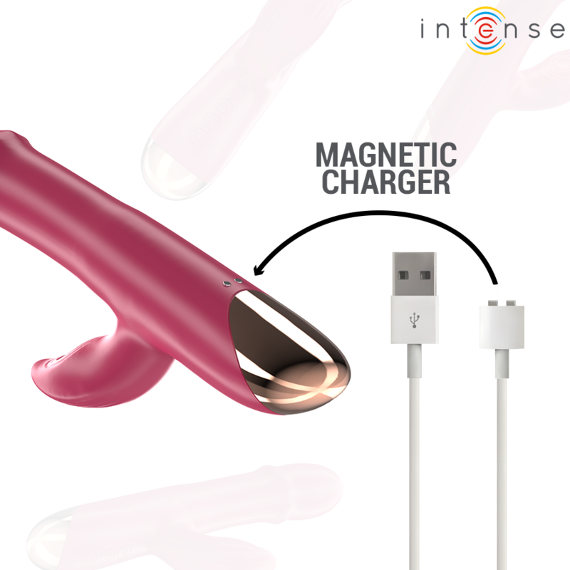 INTENSE CHLOE multifunktionell vibrator 3 i 1 i röd färg