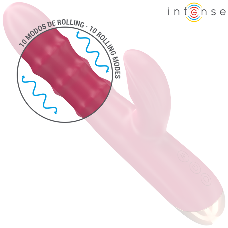 INTENSE CHLOE multifunktionell vibrator 3 i 1 i röd färg
