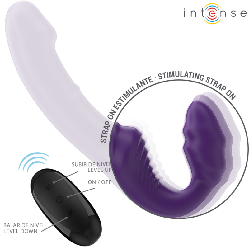 JILL dubbel vibrator 20 cm lila med fjärrkontroll