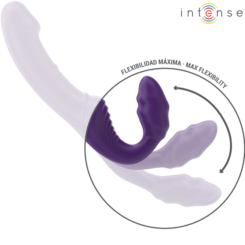 JILL dubbel vibrator 20 cm lila med fjärrkontroll