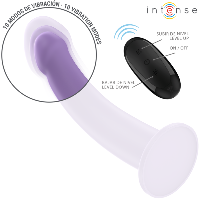 EDDIE vibrator 17,5 cm i lila med fjärrkontroll