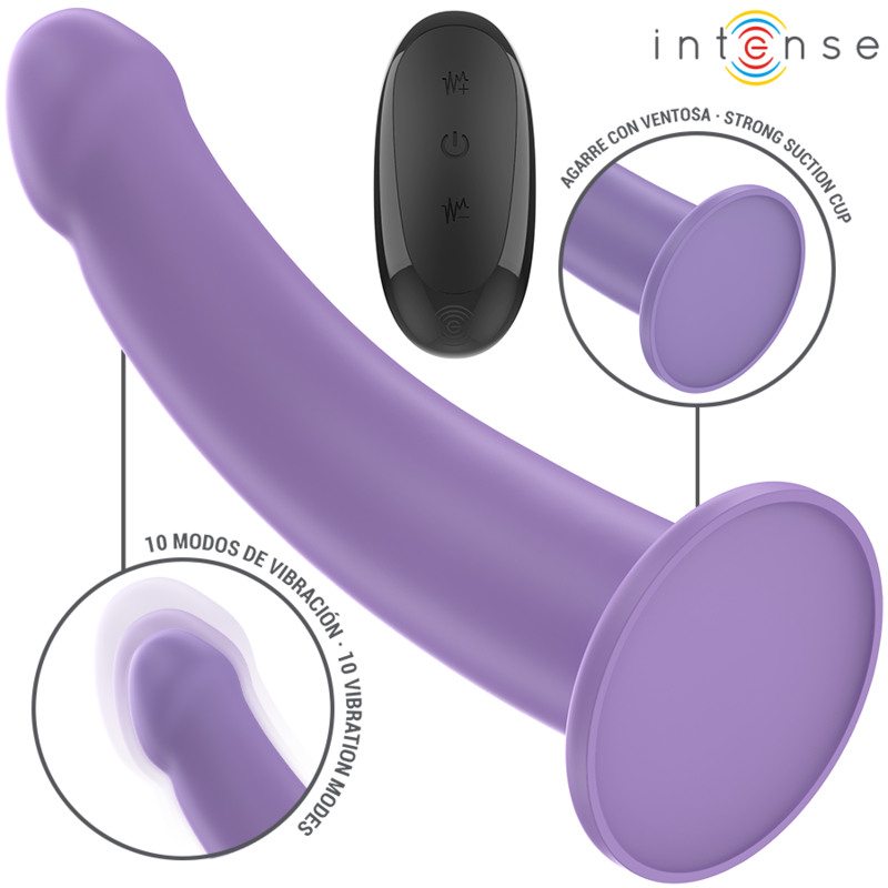 EDDIE vibrator 17,5 cm i lila med fjärrkontroll