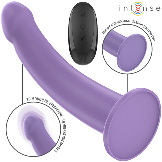 EDDIE vibrator 17,5 cm i lila med fjärrkontroll