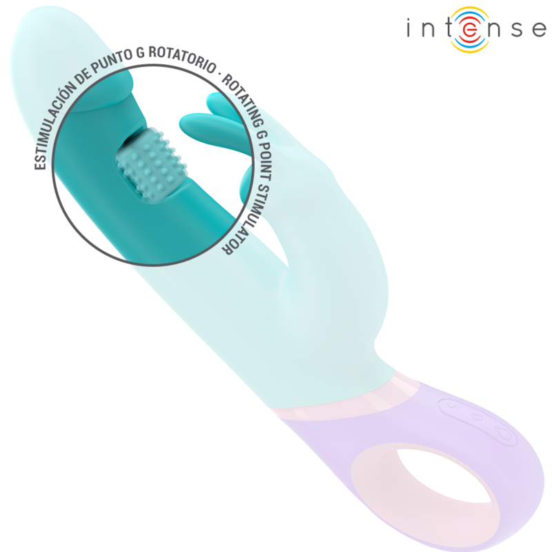Blå rabbit vibrator med roterande G-punktsstimulator