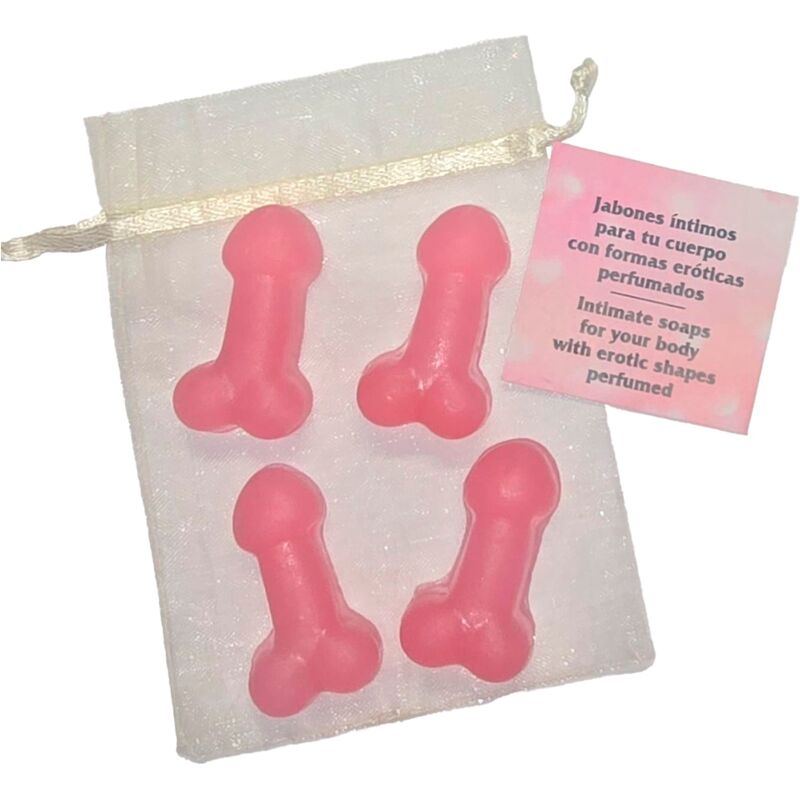 Rosa mini-såpor i penisform, doftande och roliga