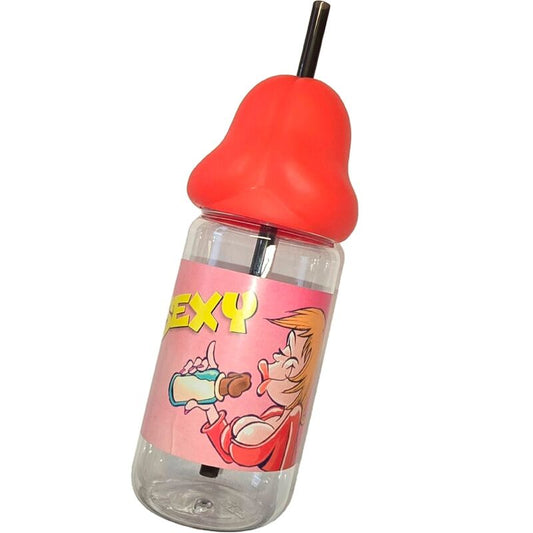 Röd penisformad babyflaska 360 ml
