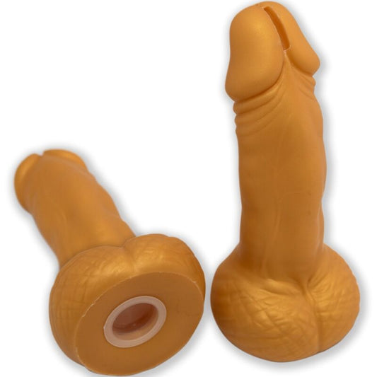 Guld penisformad sparbössa 22,5 cm