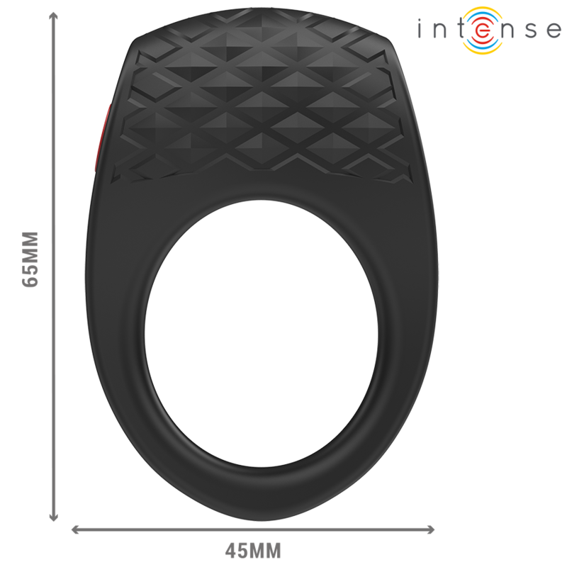 INTENSE - CLOVER Vibrator Penisring 10 Vibrationslägen Svart