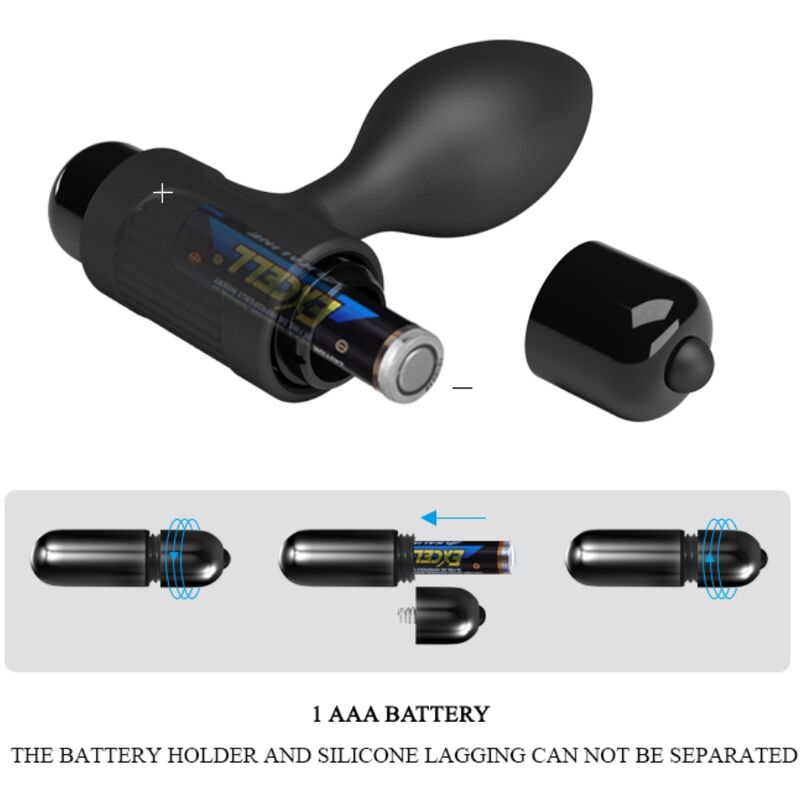 PRETTY LOVE VIBRA BUTT anal plug med 10 vibrationslägen