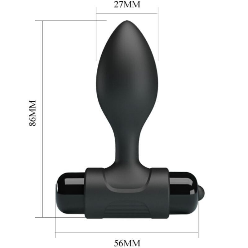 PRETTY LOVE VIBRA BUTT anal plug med 10 vibrationslägen