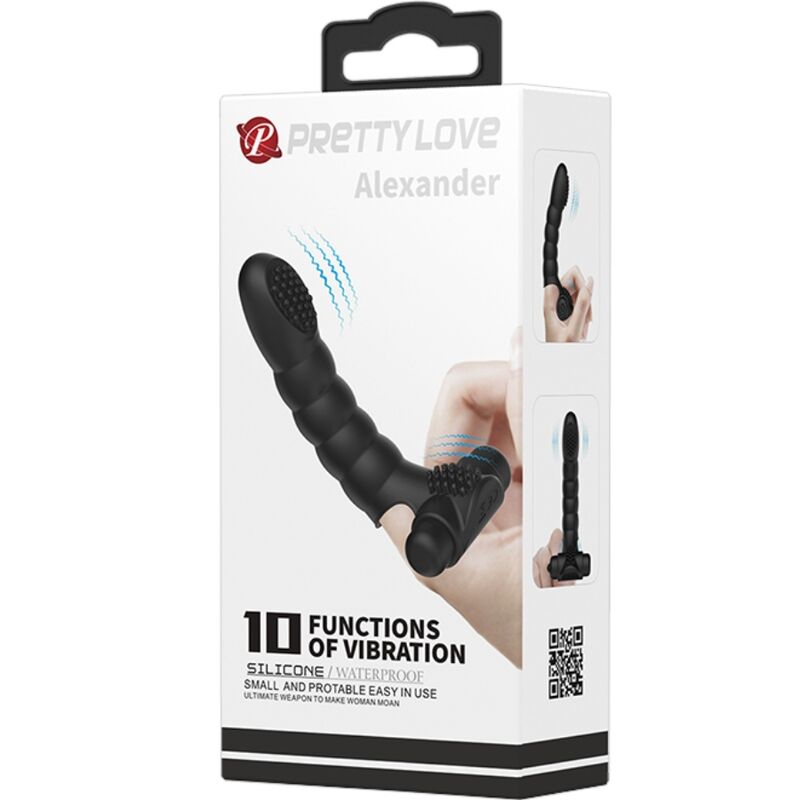 PRETTY LOVE Alexander finger vibrator i svart