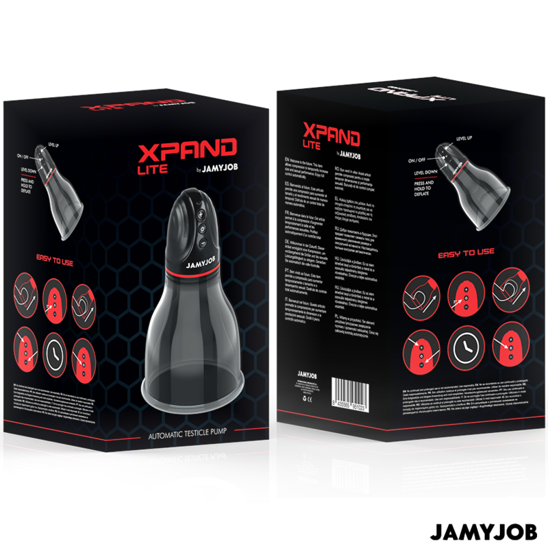 JAMYJOB - XPAND LITE AUTOMATISK TESTIKELPUMP 3 SUKTIONSNIVÅER GRÅ
