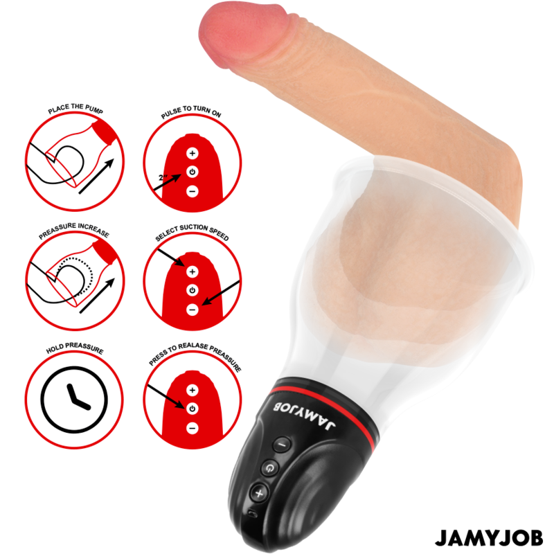 JAMYJOB - XPAND LITE AUTOMATISK TESTIKELPUMP 3 SUKTIONSNIVÅER GRÅ
