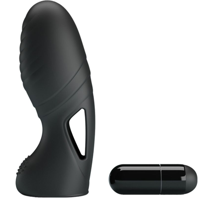 PRETTY LOVE Alan silikonfinger vibrator i svart