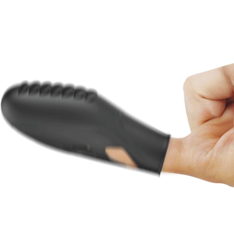 Silikonfinger vibrator i svart från PRETTY LOVE
