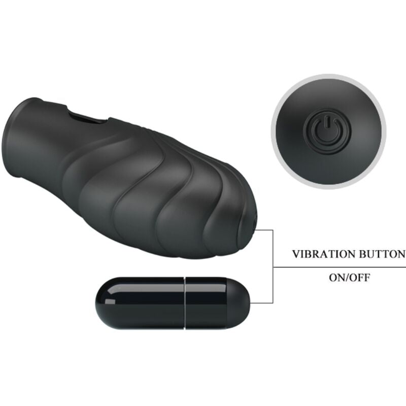 PRETTY LOVE LICH silikonfinger vibrator i svart