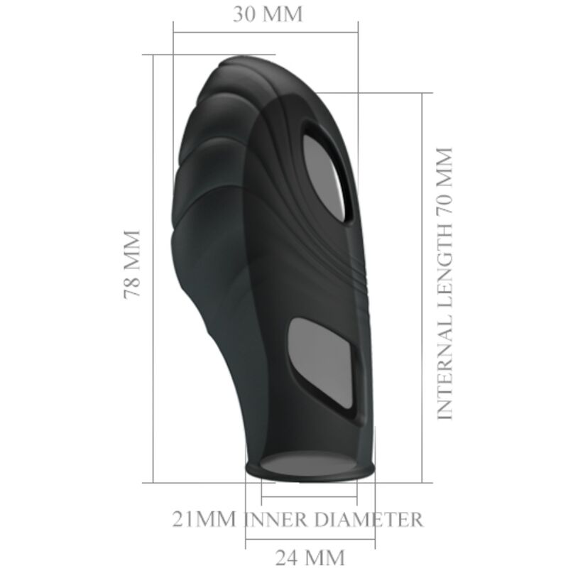 PRETTY LOVE LICH silikonfinger vibrator i svart